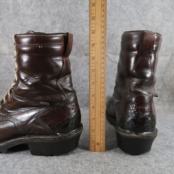 Danner Boots Mens 10 Logger 8" Brown Lace Up Work Utility Outdoor Leather Rugged - Picture 8 of 16